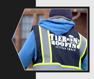 Image of Tier-One Roofing expert on job site.