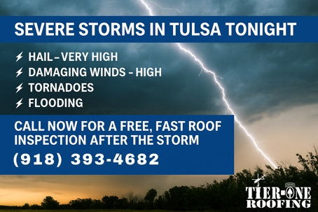 Severe Weather Alert Tulsa – Roof Damage Help | Tier-One Roofing